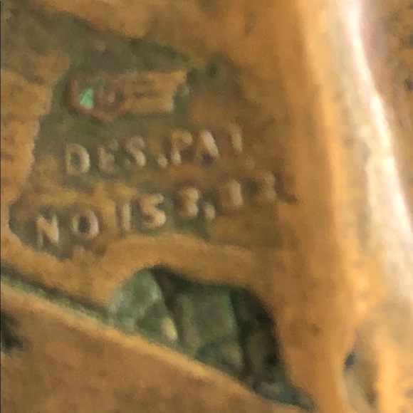 Vintage 1940s Patented Indian Chief Brass Belt Buckle - Picture 6 of 6